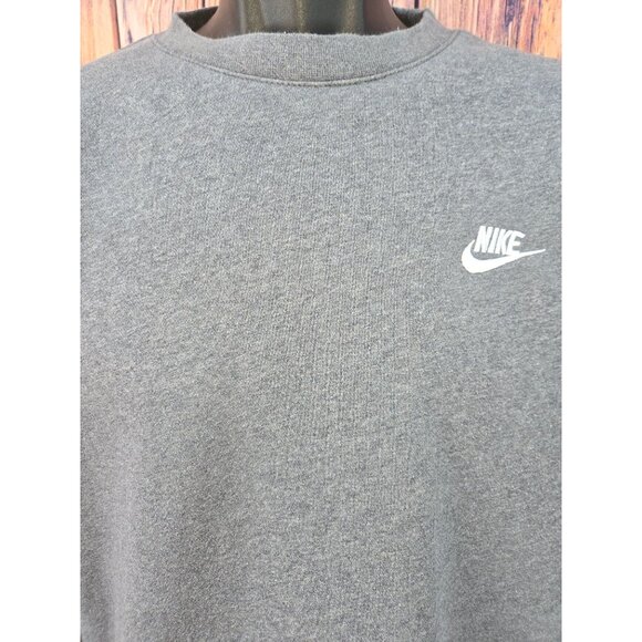 Nike Mens Grey Crewneck Sweatshirt Medium Cotton/Polyester - Picture 3 of 8